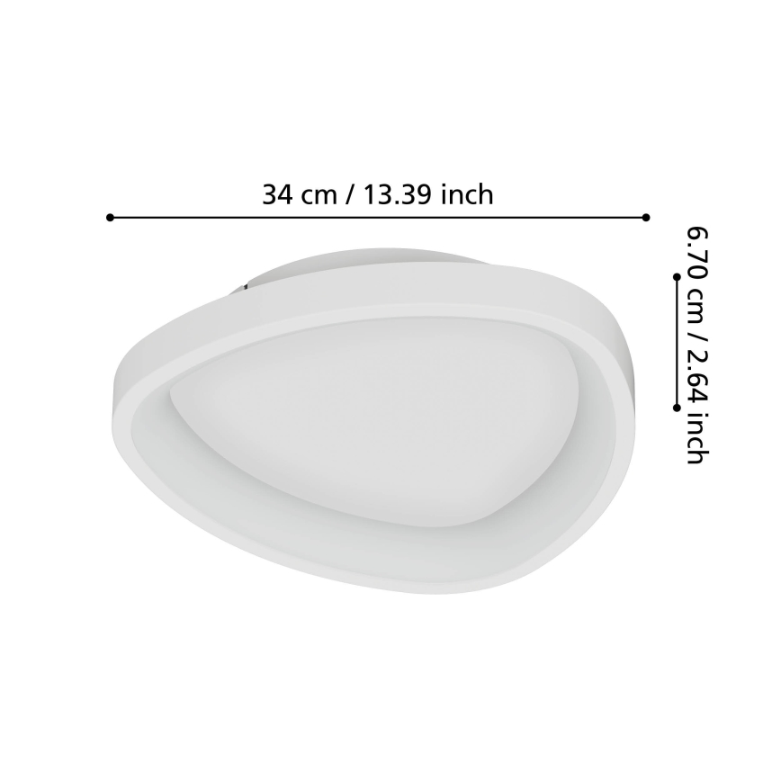 Eglo - LED Plafon ściemnialny LED/12W/230V 2700-6500K biały + pilot zdalnego sterowania