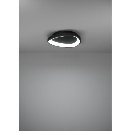Eglo - LED Plafon ściemnialny LED/12W/230V 2700-6500K czarny + pilot zdalnego sterowania