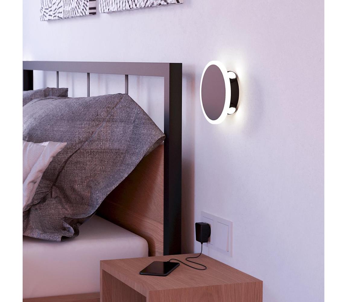 Eglo 901585 - LED Kinkiet TALAMELLO LED/12W/230V 3000K śr. 17 cm czarny