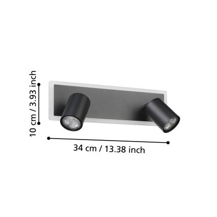 Eglo - LED oprawa punktowa LED/12W/230V czarna