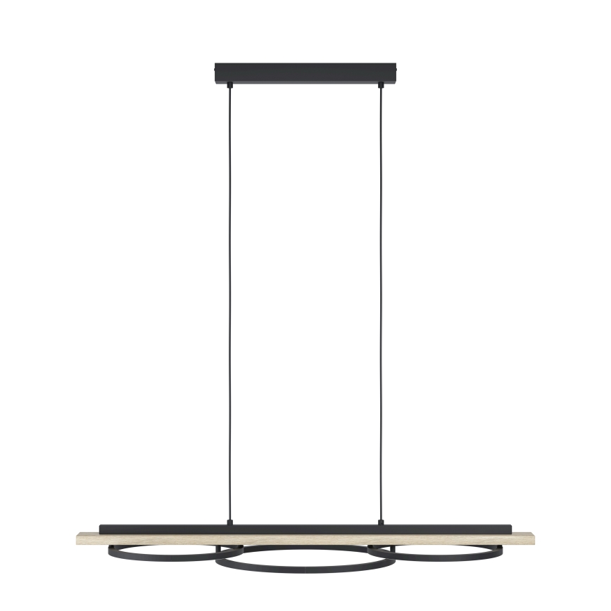 Eglo - LED Żyrandol ściemnialny na lince 2xLED/12,5W/230V+1xLED/15,5W 3000K beżowy/czarny