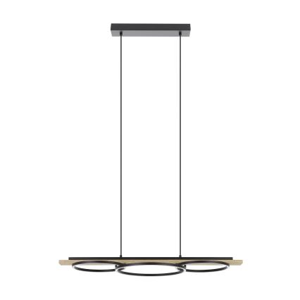 Eglo - LED Żyrandol ściemnialny na lince 2xLED/12,5W/230V+1xLED/15,5W 3000K beżowy/czarny