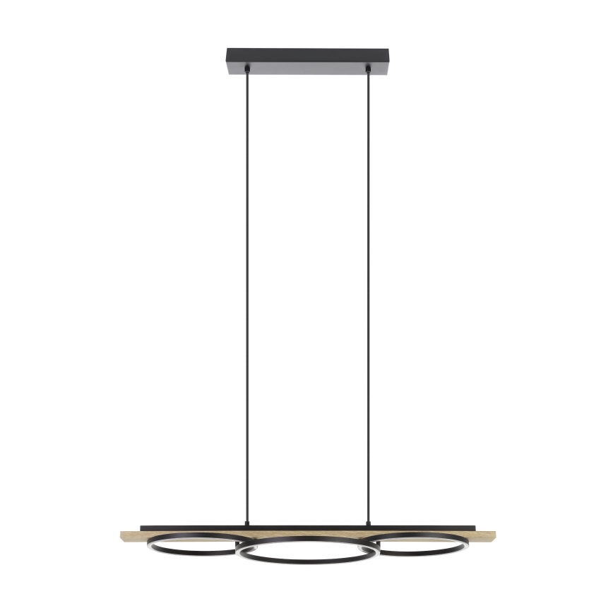 Eglo - LED Żyrandol ściemnialny na lince 2xLED/12,5W/230V+1xLED/15,5W 3000K beżowy/czarny