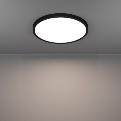 Eglo - Ściemnialna lampa sufitowa łazienkowa LED RGBW, 17,5 W, 230 V, 2700–6500 K, śr. 38,9 cm, IP44, czarna