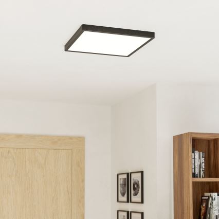 Eglo - LED RGBW ściemnialna lampa sufitowa do łazienki LED/17,8W/230V 2700-6500K 39x39 cm IP44 czarna