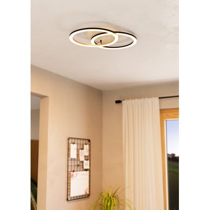 Eglo - LED Plafon ściemnialny 2xLED/16W/230V 2700-6500K beżowy/czarny ZigBee