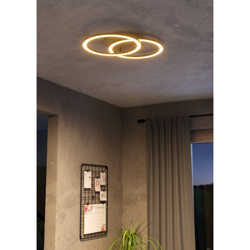 Eglo - LED Plafon ściemnialny 2xLED/16W/230V 2700-6500K beżowy/czarny ZigBee