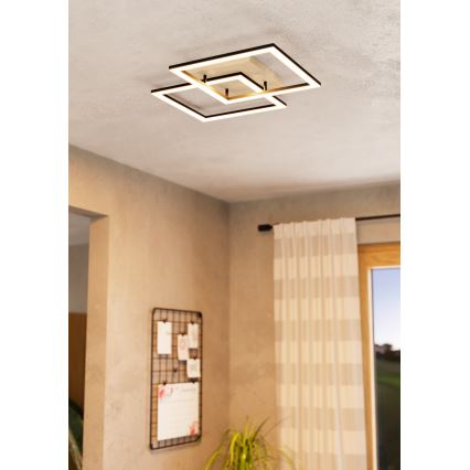 Eglo - LED Ściemnialny żyrandol natynkowy 4xLED/32W/230V 2700-6500K brązowe/czarne
