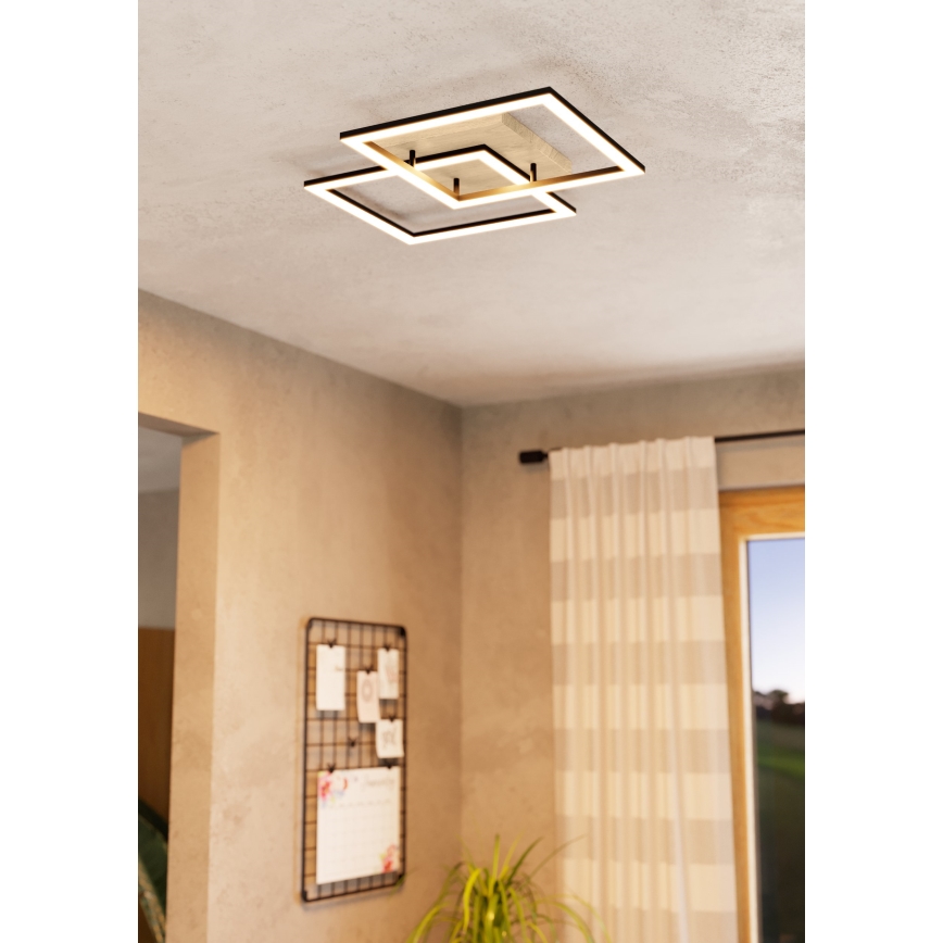 Eglo - LED Ściemnialny żyrandol natynkowy 4xLED/32W/230V 2700-6500K brązowe/czarne