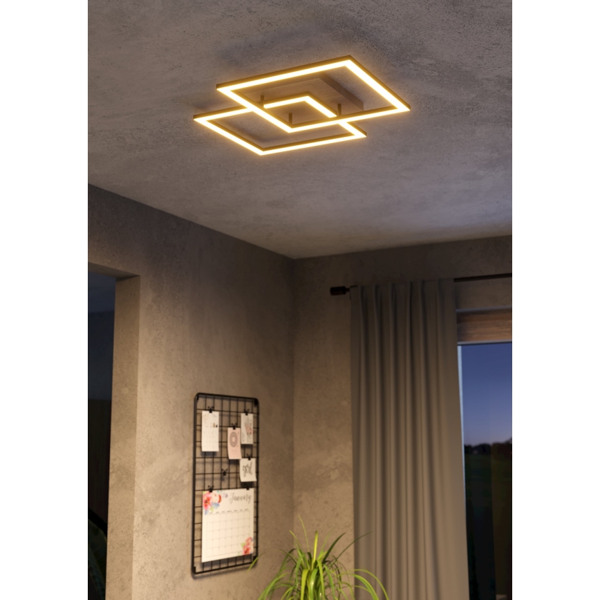 Eglo - LED Ściemnialny żyrandol natynkowy 4xLED/32W/230V 2700-6500K brązowe/czarne