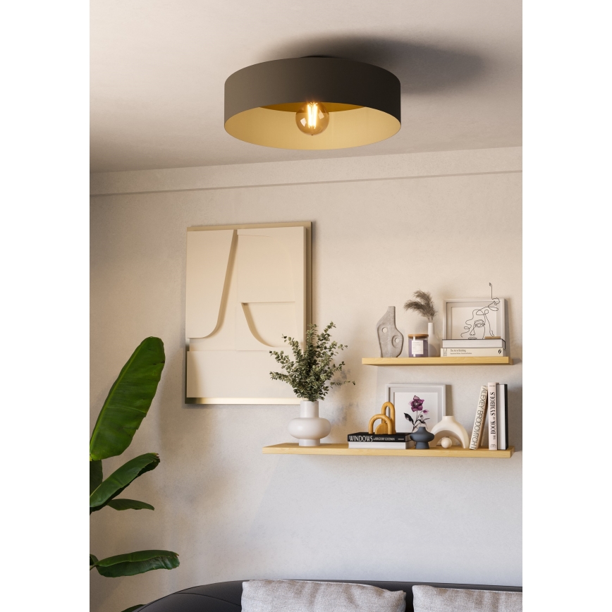 Eglo - Lampa sufitowa 1xE27/40W/230V szara