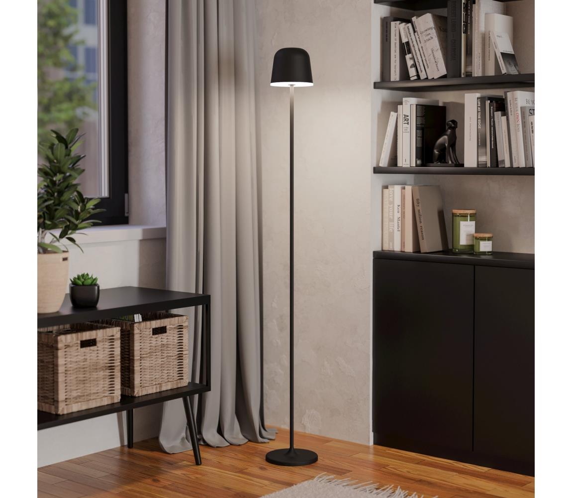 Eglo 901748-LED Ściemn. zewnętrzna ładowalna lampa podłogowa MANNERA 4,3W/5V IP54 czarny