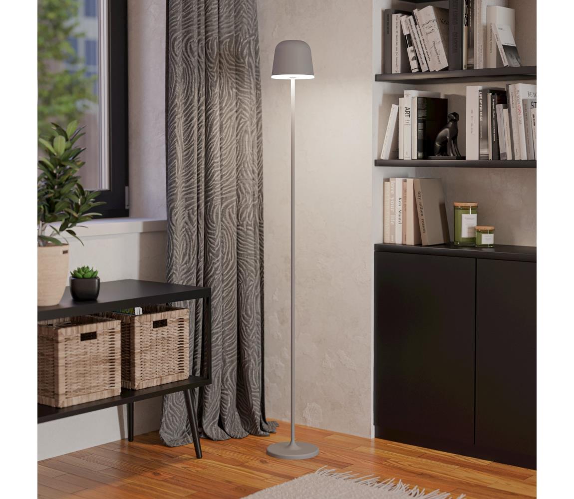 Eglo 901749-LED Ściemn. zewnętrzna ładowalna lampa podłogowa MANNERA 4,3W/5V IP54 szary