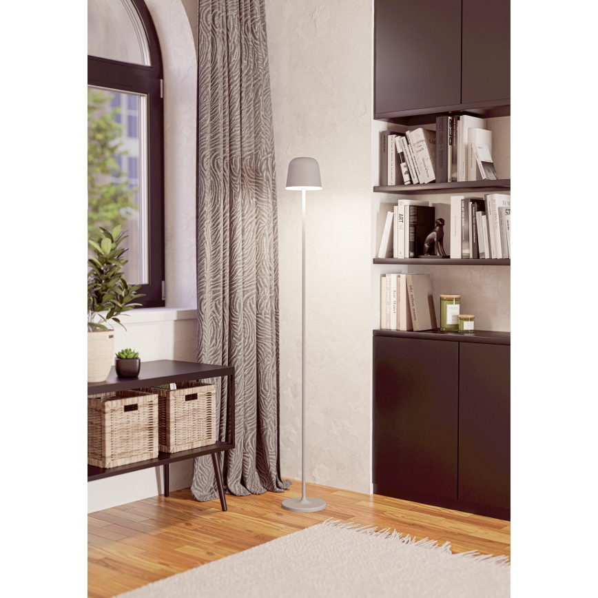 Eglo - LED Ściemnialna zewnętrzna ładowalna lampa podłogowa LED/4,3W/5V 2400/3000/4000K IP54 szary