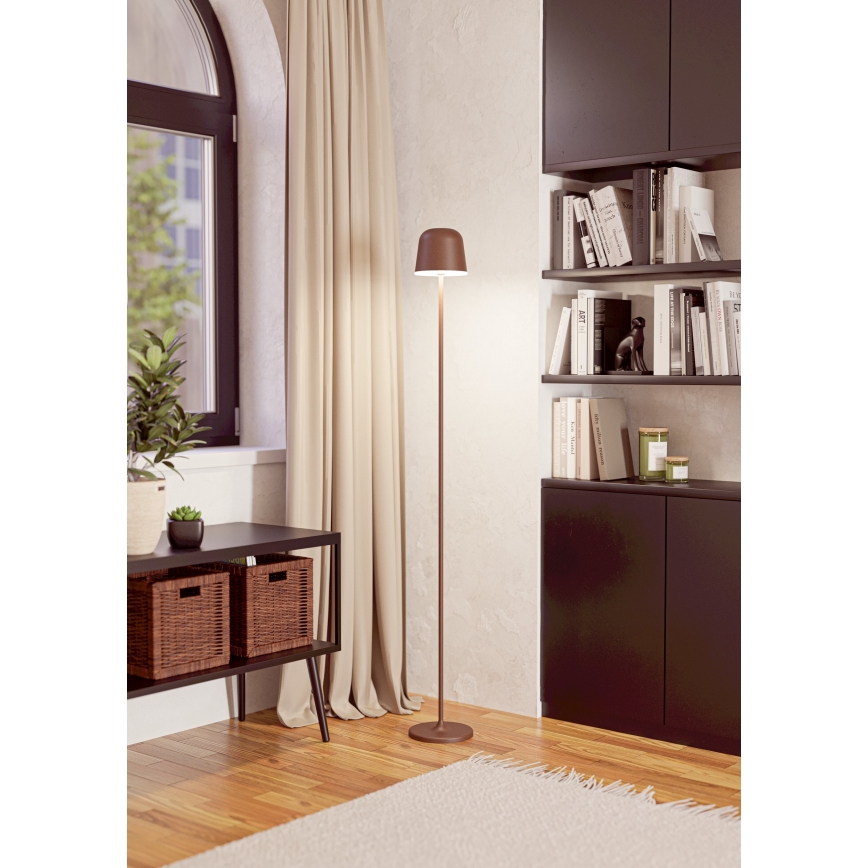 Eglo - LED Ściemnialna zewnętrzna ładowalna lampa podłogowa LED/4,3W/230V 2400/3000/4000K IP54 brązowy