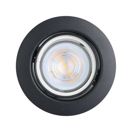 Eglo - ZESTAW 3x LED Oprawa wpuszczana 1xGU10/4W/230V czarna