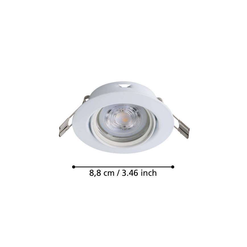 Eglo - ZESTAW 3x LED Oprawa wpuszczana 1xGU10/4W/230V biała