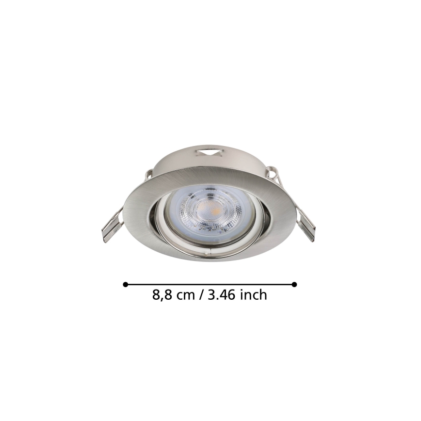 Eglo - ZESTAW 3x LED Oprawa wpuszczana 1xGU10/4W/230V matowy chrom