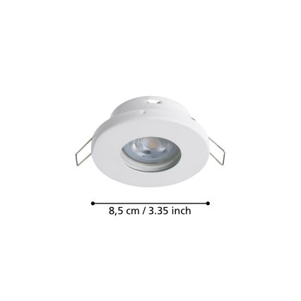 Eglo - ZESTAW 3xLED Oprawa wpuszczana łazienkowa 1xGU10/4W/230V IP44 białe