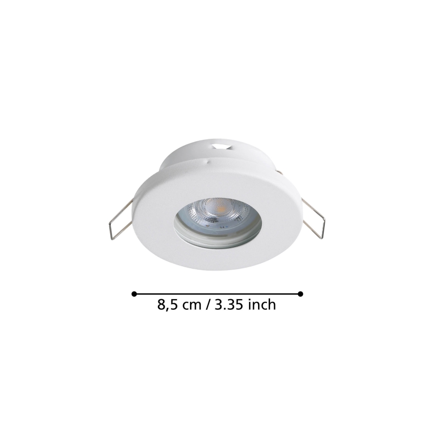 Eglo - ZESTAW 3xLED Oprawa wpuszczana łazienkowa 1xGU10/4W/230V IP44 białe
