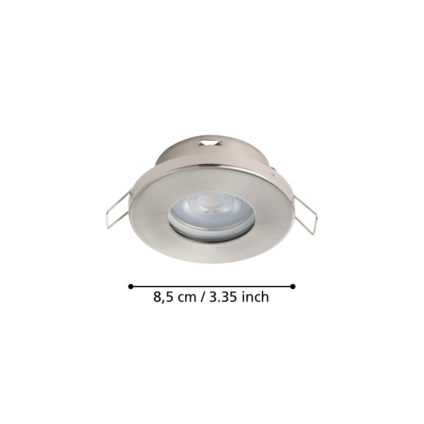 Eglo - ZESTAW 3xLED Oprawa wpuszczana łazienkowa 1xGU10/4W/230V IP44 matowy chrom