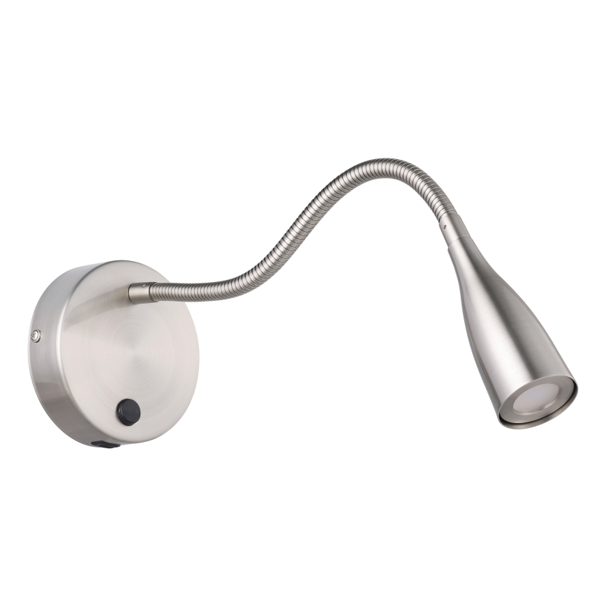 Eglo - Elastyczny kinkiet LED z USB, 3,8 W, 230 V, matowy chrom