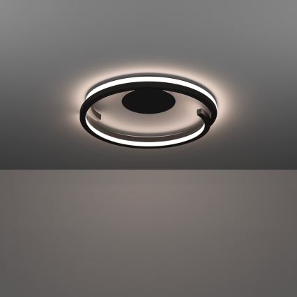 Eglo - ściemnialna lampa sufitowa LED 2xLED/20W/230V 2700-6500K Ø48 cm czarna + pilot zdalnego sterowania