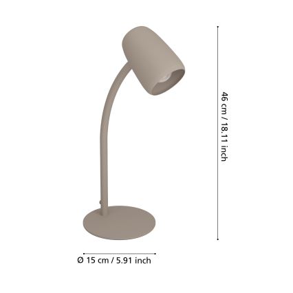 Eglo - Lampa stołowa 1xE14/18W/230V kremowa
