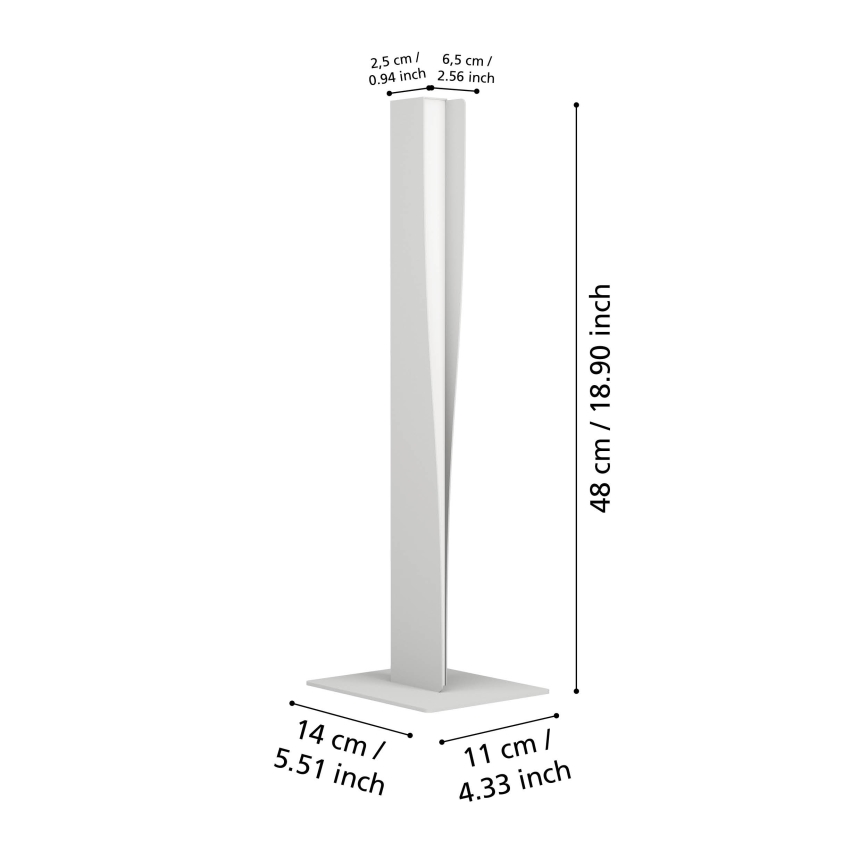 Eglo - LED RGBW ściemnialna lampa stołowa LED/9W/230V 2700-6500K szara