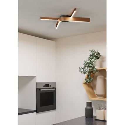 Eglo - Ściemnialna oprawa sufitowa LED RGBW 2xLED/18W/230V 2700-6500K miedziana/czarna