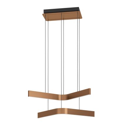 Eglo - LED RGBW ściemnialna lampa wisząca na lince 2xLED/18W/230V miedziano-czarna