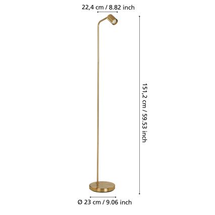 Eglo - Lampa stojąca 1xGU10/5W/230V złota