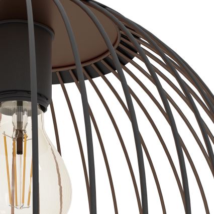Eglo - lampa wisząca na przewodzie 1xE27/60W/230V, czarna