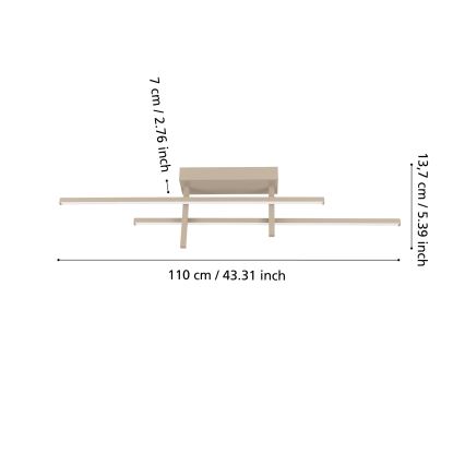Eglo - Lampa sufitowa LED/20W/230V beżowa