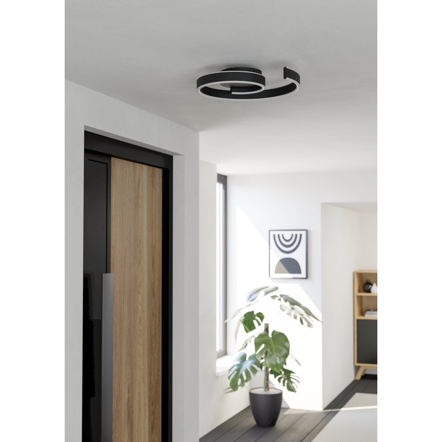 Eglo - LED Ściemnialna lampa sufitowa LED/37W/230V 3000-6500K czarna