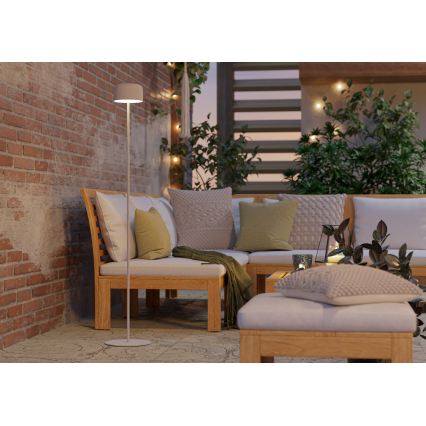 Eglo - LED solarna, ładowalna, dotykowa lampa stojąca LED/2,8W/3,7V 1800 mAh IP44 biała