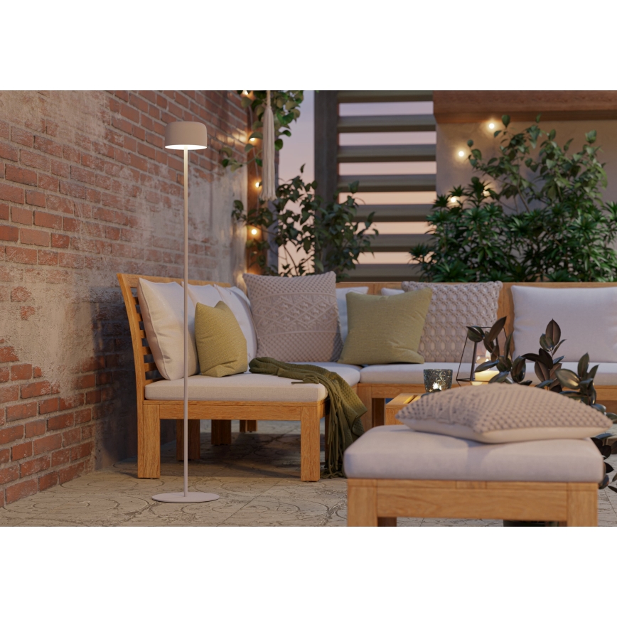 Eglo - LED solarna, ładowalna, dotykowa lampa stojąca LED/2,8W/3,7V 1800 mAh IP44 biała