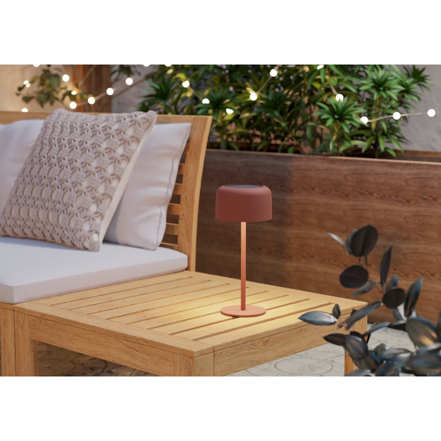 Eglo - LED solarnie ładowana dotykowa lampa stołowa LED/2,8W/3,7V 1800 mAh IP44 pomarańczowa