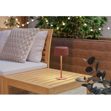 Eglo - Solarna, ładowalna, dotykowa lampka stołowa LED/2,8W/3,7V 1800 mAh IP44, pomarańczowa