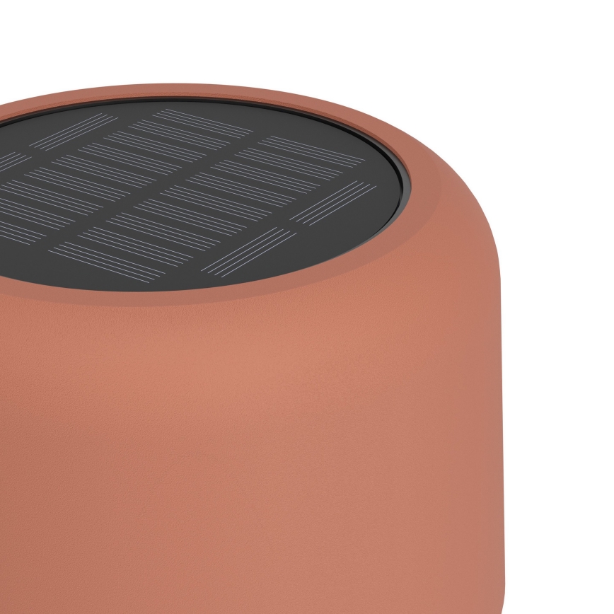 Eglo - Lampa podłogowa LED ładowana energią słoneczną, z dotykowym sterowaniem LED/2,8W/3,7V 1800 mAh IP44 pomarańczowa