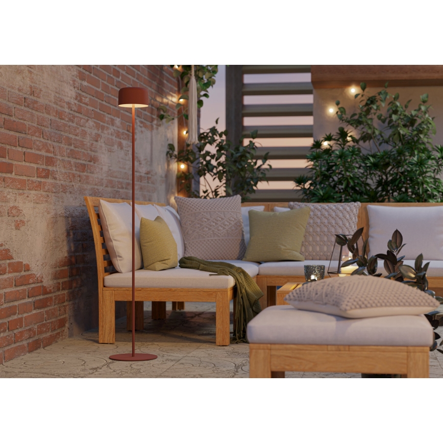 Eglo - Solarna, ładowalna, dotykowa lampa stojąca LED/2,8W/3,7V 1800 mAh IP44 pomarańczowa