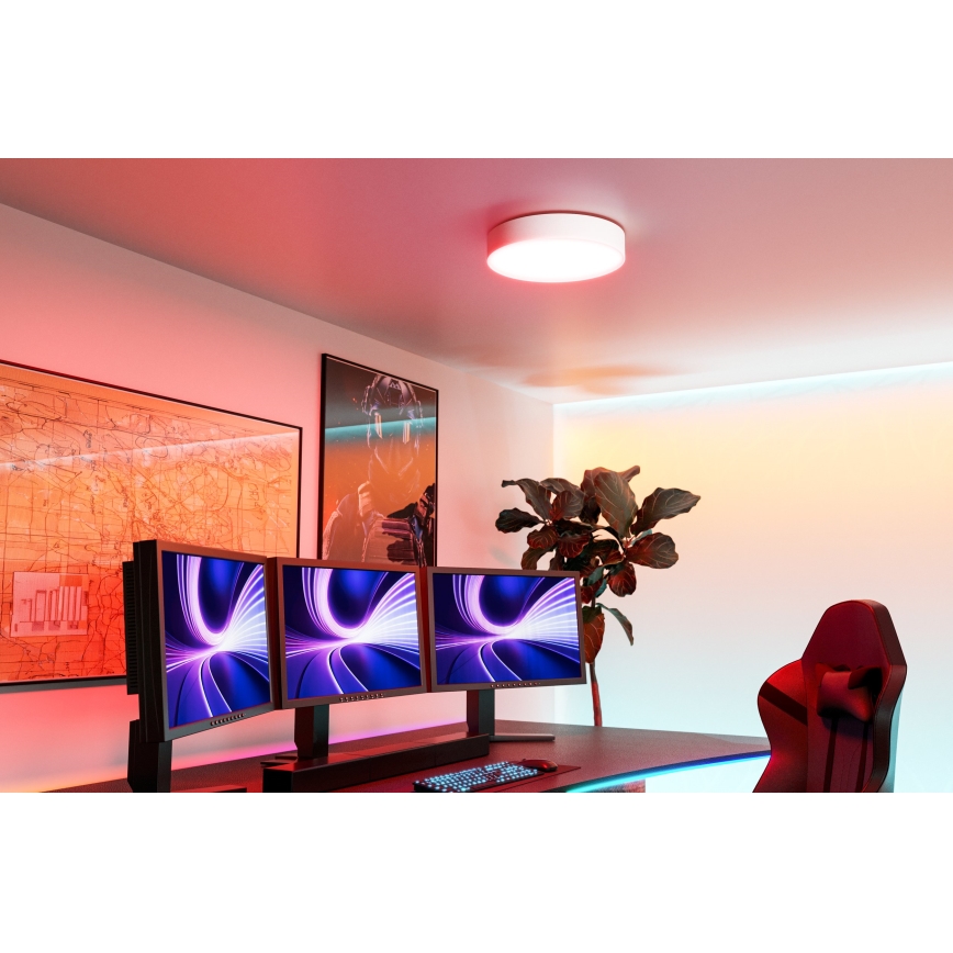 Eglo - LED RGBW ściemnialna lampa sufitowa LED/15W/230V 2700-6500K Ø 39 cm biały