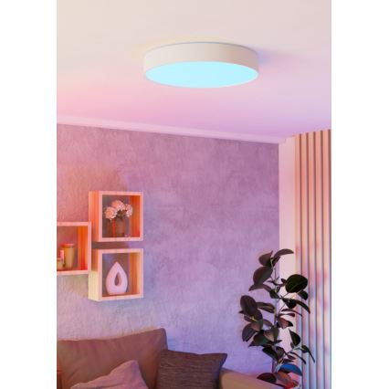Eglo - LED RGBW ściemnialna lampa sufitowa LED/26W/230V 2700-6500K śr. 49 cm biała