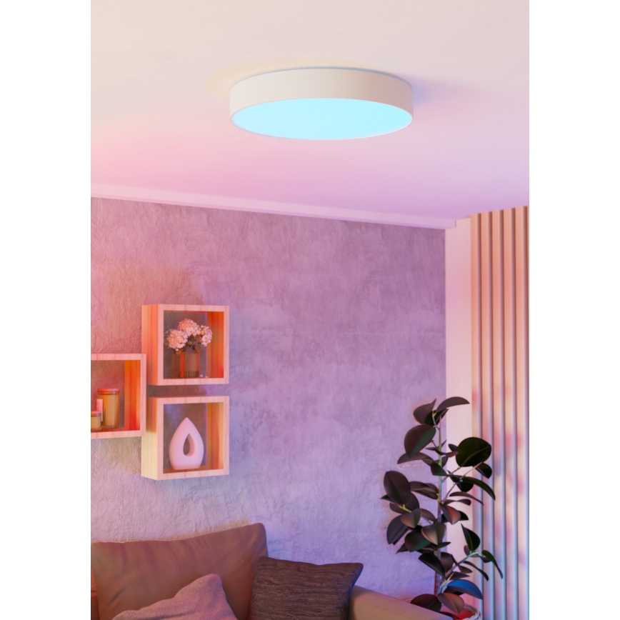 Eglo - LED RGBW ściemnialna lampa sufitowa LED/26W/230V 2700-6500K śr. 49 cm biała
