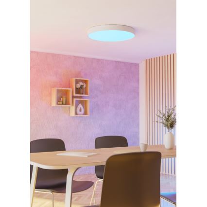 Eglo - LED RGBW ściemnialna oprawa sufitowa LED/36,5W/230V 2700-6500K, średnica 69 cm, biała