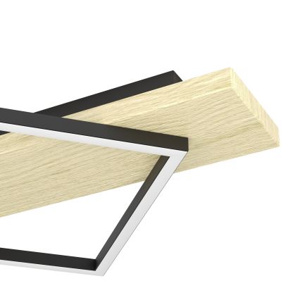 Eglo - Plafon LED 2xLED/13W/230V + LED/16W czarny/beżowy