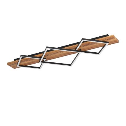 Eglo - Oprawa sufitowa LED 2xLED/13W/230V + LED/16W czarna/brązowa