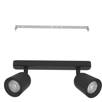 Eglo - Oprawa punktowa 2xGU10/10W/230V czarna