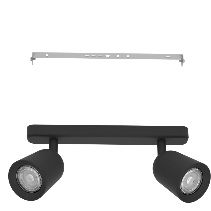 Eglo - Oprawa punktowa 2xGU10/10W/230V czarna