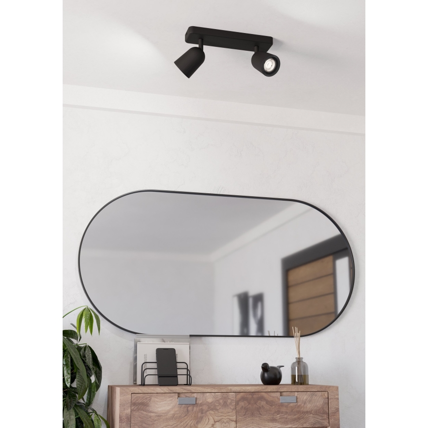 Eglo - Oprawa punktowa 2xGU10/10W/230V czarna